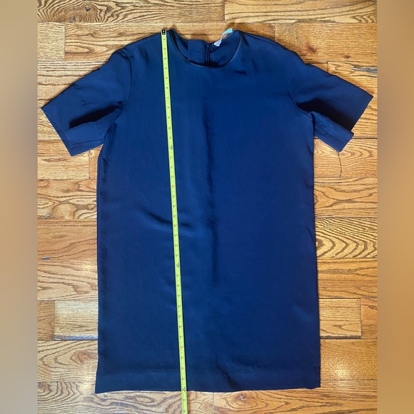 Everlane Japanese Goweave Full Back Zip Dress - Navy - Size 12 - Picture 6 of 9